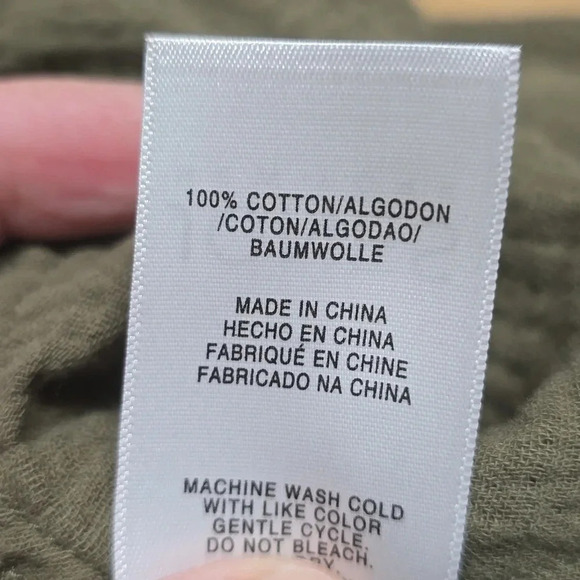 {Jones New York} Olive Green Sleeveless Open Vest in Waffle Weave - Size Medium - Picture 12 of 12